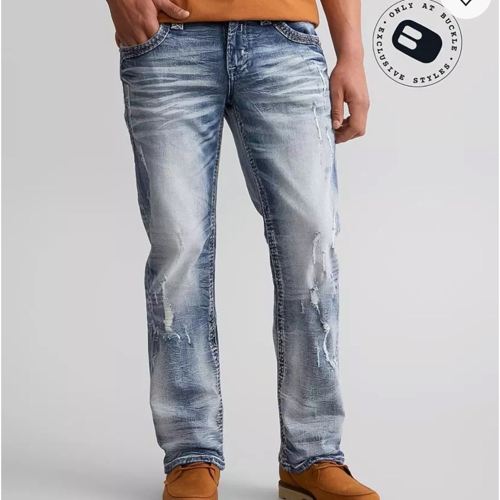 Callahan Men's Faded Blue Jeans